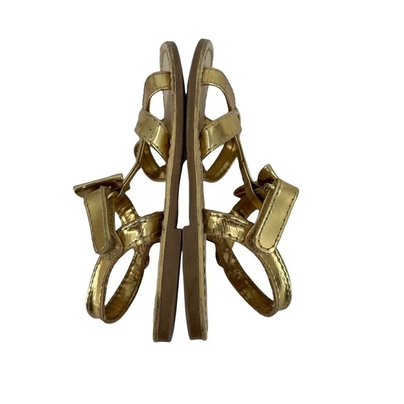 GYMBOREE Island Hopper Gold Bow Sandals Toddler Girls - Picture 3 of 8